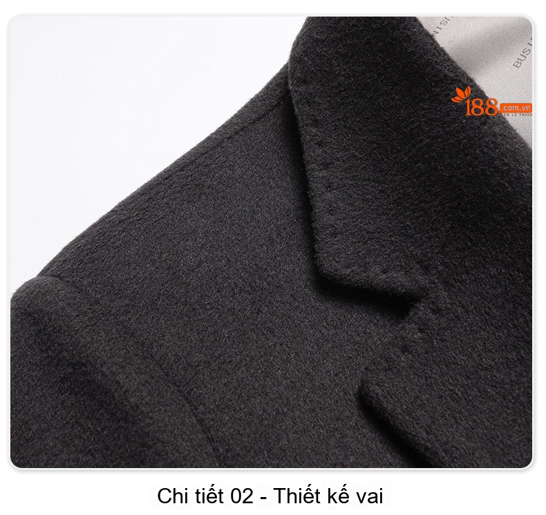 Áo Khoác Dạ Nam Dáng Dài Lót Lông Vũ Tháo Rời Màu Be, Xám, Đen chi tiết 24