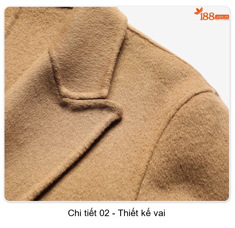 Áo Khoác Dạ Nam Dáng Dài Qua Gối Khuy Ba Hàng Màu Nâu, Đen, Vàng Be chi tiết 21