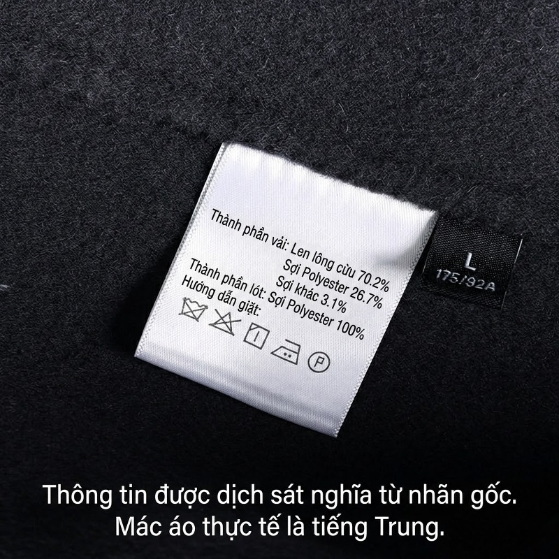 Áo Khoác Dạ Nam Dáng Dài Qua Gối Khuy Ba Hàng Màu Nâu, Đen, Vàng Be chi tiết 26