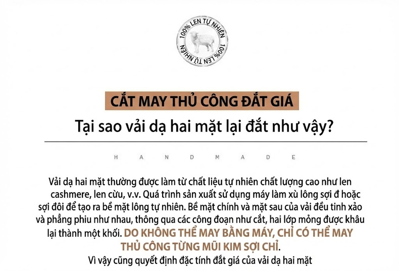Áo Khoác Dạ Nam Dáng Dài Thủ Công Lớp Lót Lông Vũ Màu Đen, Xám chi tiết 6