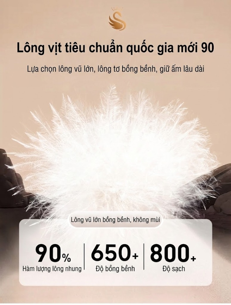 Áo Khoác Dạ Nam Dáng Dài Thủ Công Lớp Lót Lông Vũ Màu Đen, Xám chi tiết 10