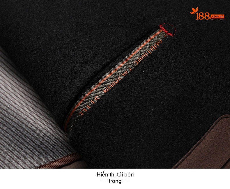 Áo Khoác Dạ Nam Dáng Dài Vừa Cổ chữ Vest Lớp Lót Lông Vũ Tháo Rời Màu Đen, Nâu chi tiết 21