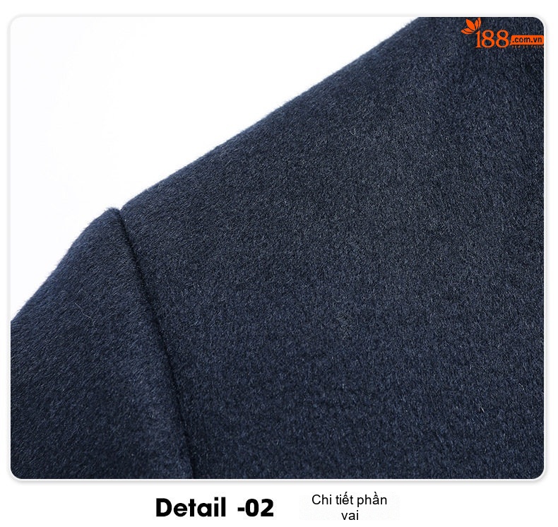 Áo Khoác Dạ Nam Dáng Dài Vừa Cổ Lông Chồn, Lót Lông Thỏ, Lông Cừu, Cashmere, Tơ Tằm Màu Xanh Navy chi tiết 22