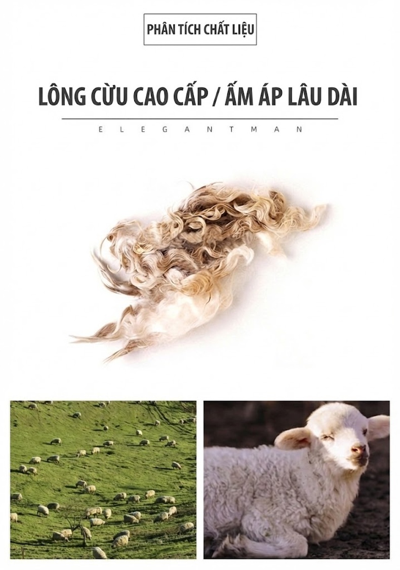 Áo Khoác Dạ Nam Dáng Dài Vừa Có Lớp Lót Lông Vũ Tháo Rời Màu Xám, Đen, Nâu chi tiết 7