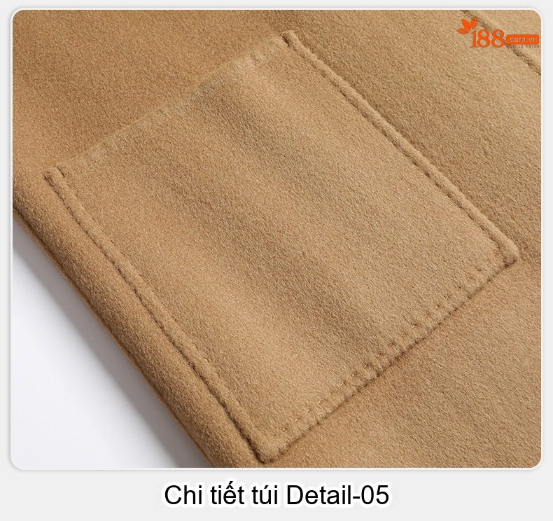 Áo Khoác Dạ Nam Dáng Dài Vừa Hai Mặt Túi Lớn Ôm Dáng Màu Nâu, Đen chi tiết 23