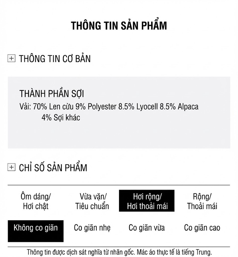 Áo Khoác Dạ Nam Dáng Dài Vừa Vặn Phong Cách Hàn Quốc Dày Dặn Màu Xám chi tiết 10