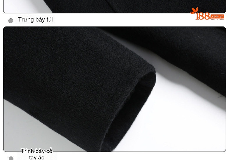 Áo Khoác Dạ Nam Dáng Dài Wool Pha Phong Cách Business Casual Màu Xám, Đen chi tiết 19