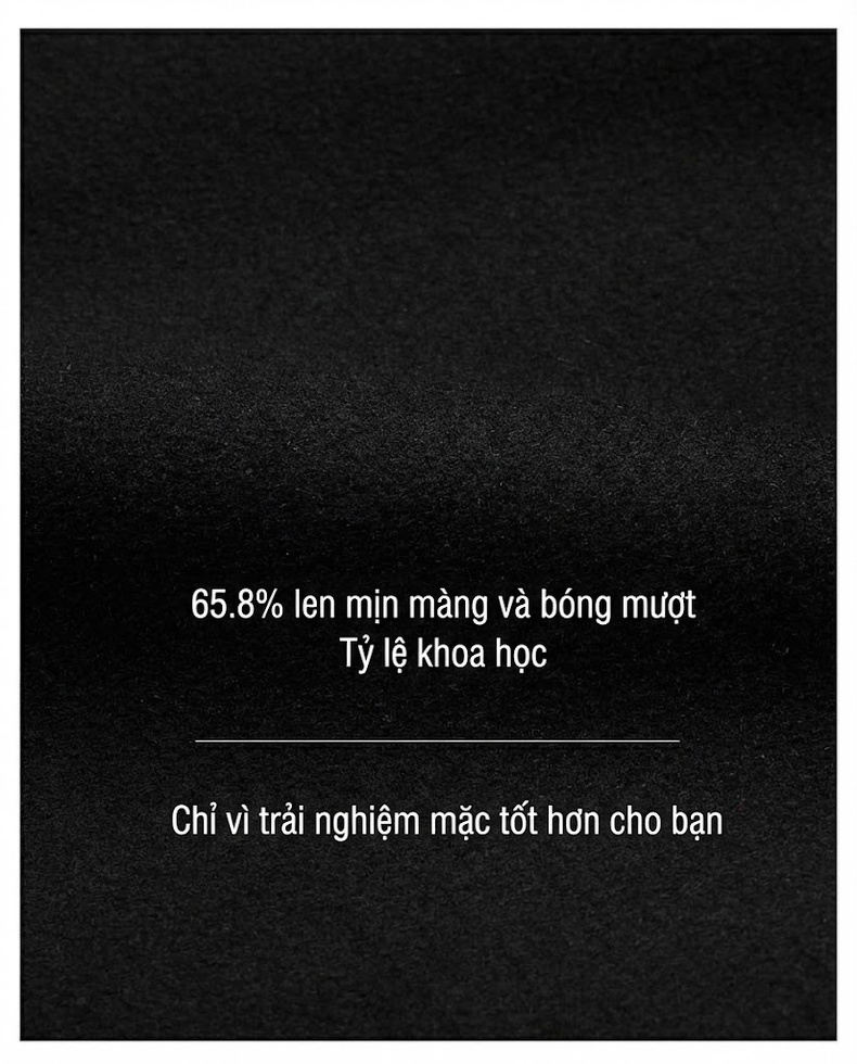 Áo Khoác Dạ Nam Dáng Rộng Hai Mặt Lông Cừu Màu Đen chi tiết 3
