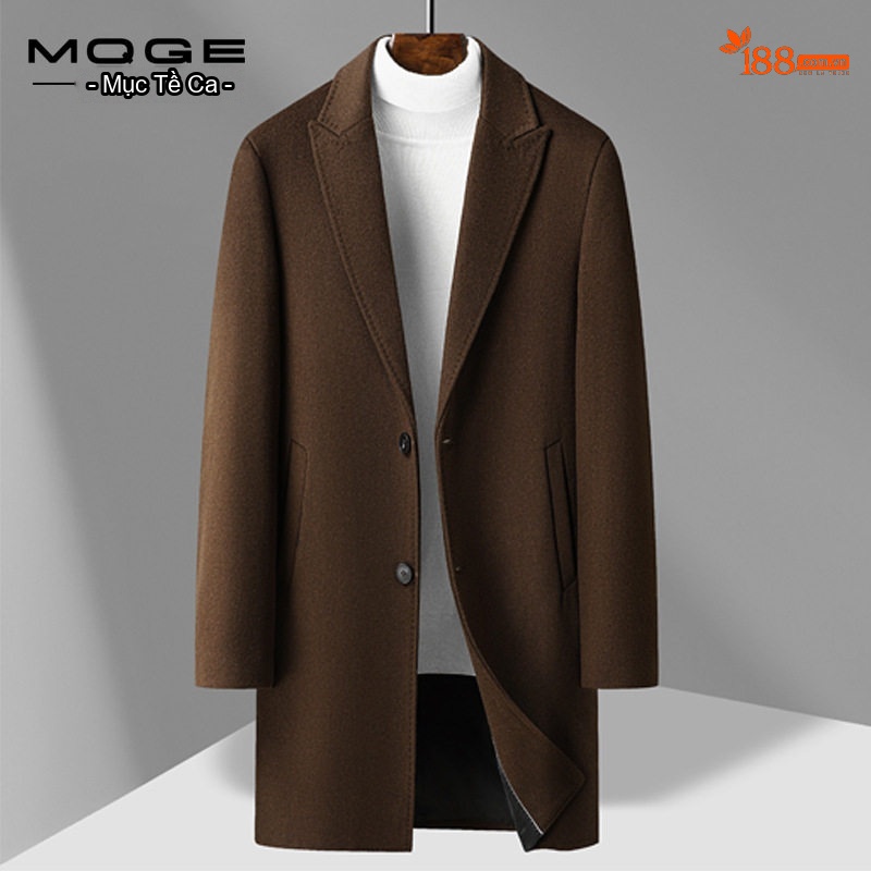 Áo Khoác Dạ Nam Dáng Vừa Vải Wool Lịch Lãm Màu Nâu, Đen, Xám