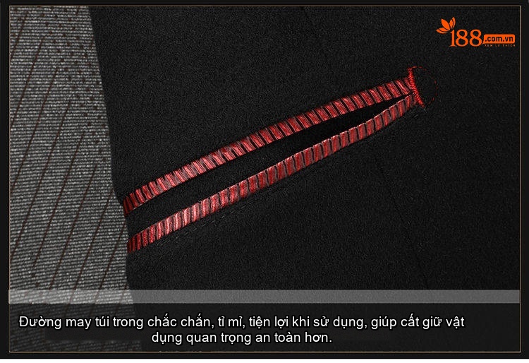 Áo Khoác Dạ Nam Hai Mặt Cổ Khăn Choàng Tháo Rời, Lót Trong Dạ Màu Đen, Nâu chi tiết 16