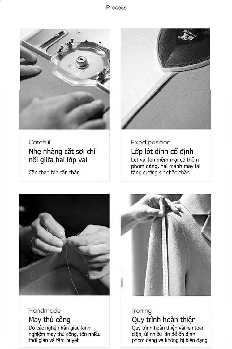 Áo Khoác Dạ Nam Hai Mặt Cổ Khăn Choàng Tháo Rời, Lót Trong Dạ Màu Đen, Nâu chi tiết 3