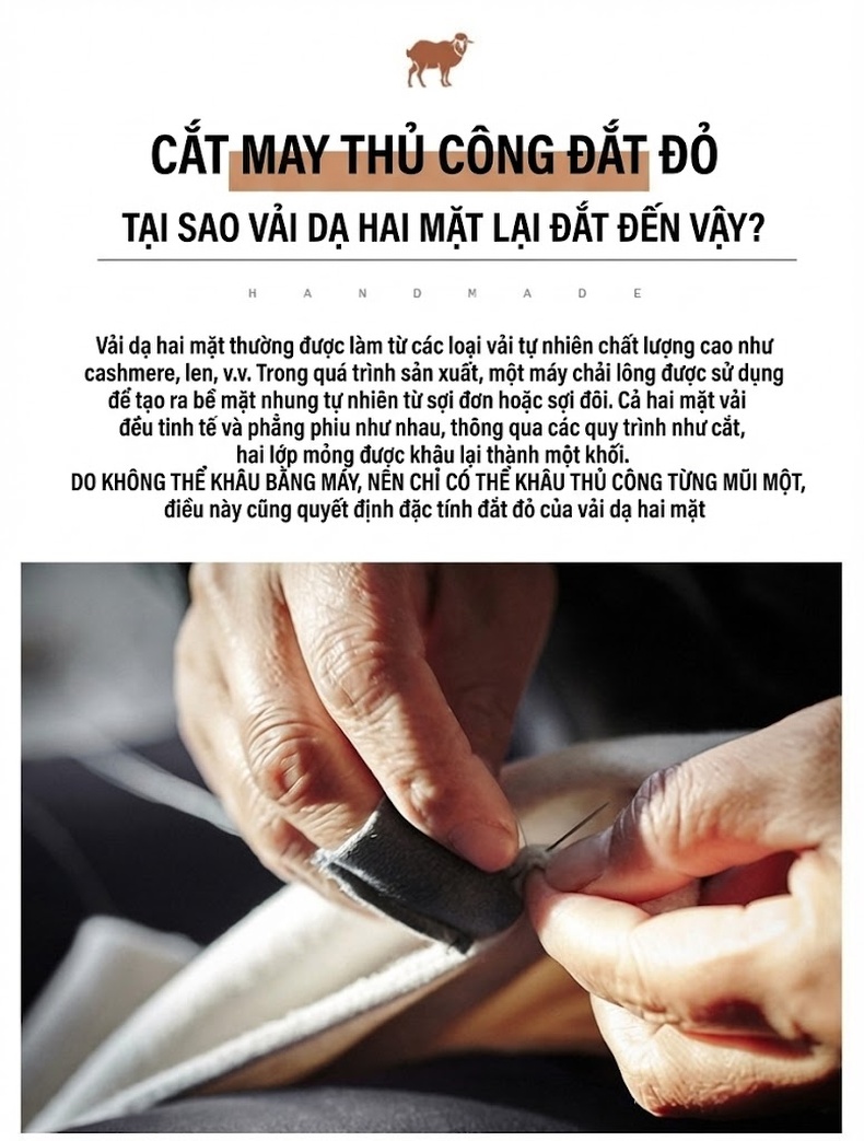 Áo Khoác Dạ Nam Hai Mặt Dáng Dài Kẻ Caro Màu Xám chi tiết 12