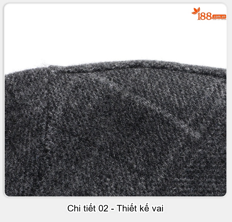 Áo Khoác Dạ Nam Hai Mặt Dáng Dài Kẻ Caro Màu Xám chi tiết 19