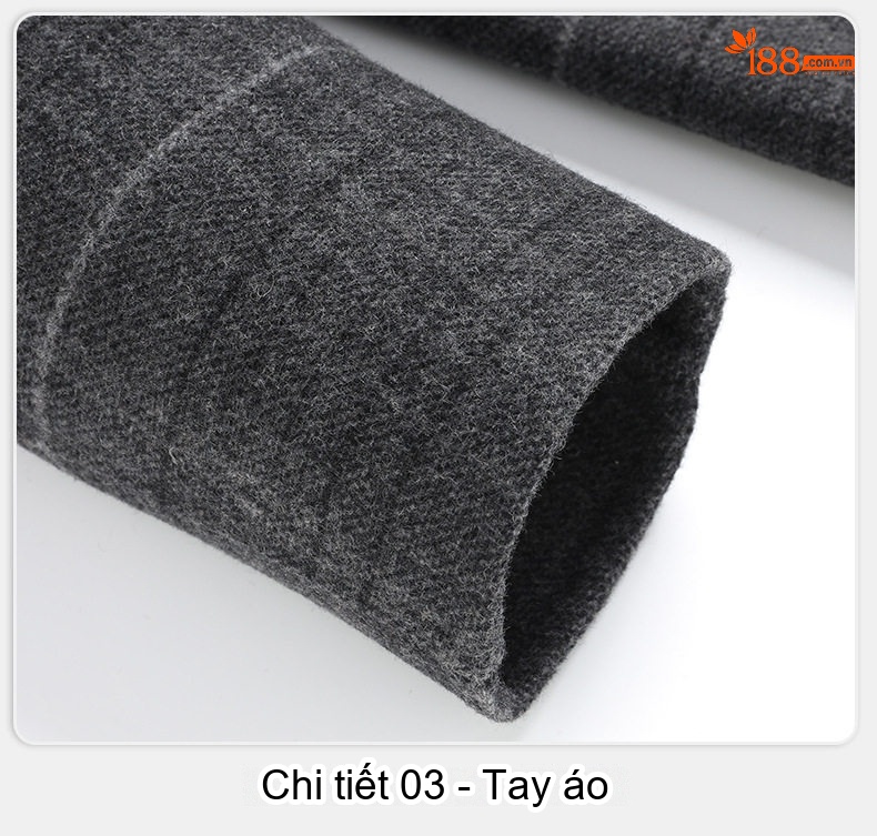 Áo Khoác Dạ Nam Hai Mặt Dáng Dài Kẻ Caro Màu Xám chi tiết 20