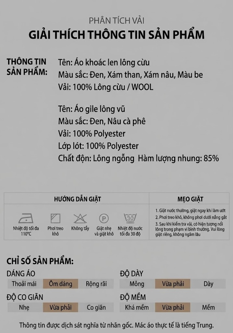 Áo Khoác Dạ Nam Hai Mặt Lông Cừu Cổ chữ Vest Trung Dài Phong Cách Công Sở Màu Be, Nâu, Xám, Đen... chi tiết 7