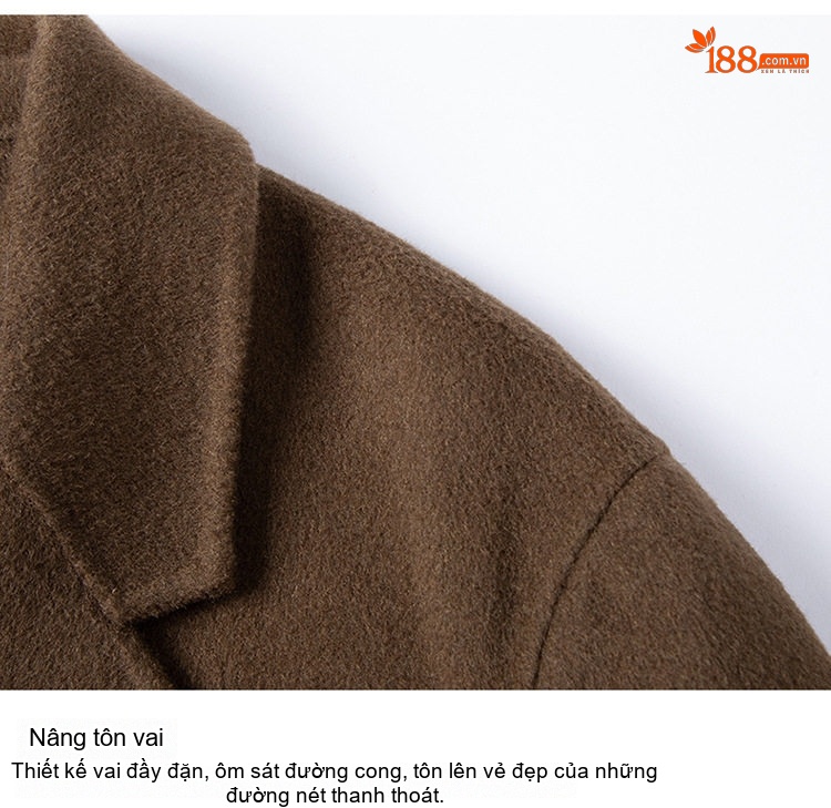 Áo Khoác Dạ Nam Hai Mặt Lông Cừu Dáng Dài Cổ chữ Vest Phong Cách Business Casual Màu Đen, Xám, Nâu, Xanh chi tiết 22