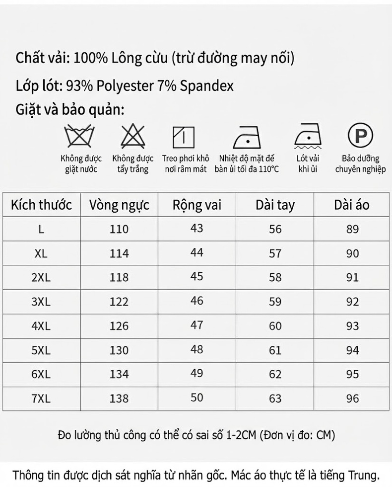 Áo Khoác Dạ Nam Hai Mặt Lông Cừu Dáng Dài Vừa Vặn Thanh Niên Trung Niên Màu Đen, Xám chi tiết 4
