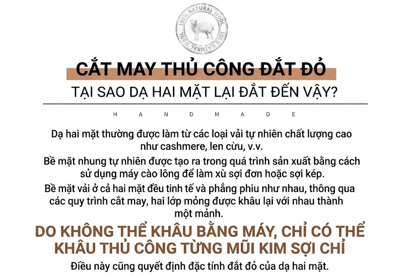 Áo Khoác Dạ Nam Hai Mặt Lông Cừu Kẻ Ô Dáng Suông Màu Xám chi tiết 7