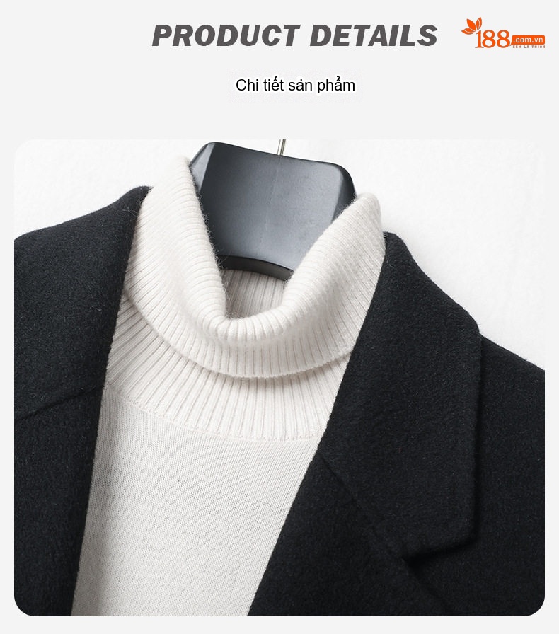 Áo Khoác Dạ Nam Hai Mặt Lông Cừu Lót Lông Vũ Dáng Vest Dày Dặn Màu Đen, Xanh Navy, Nâu chi tiết 14