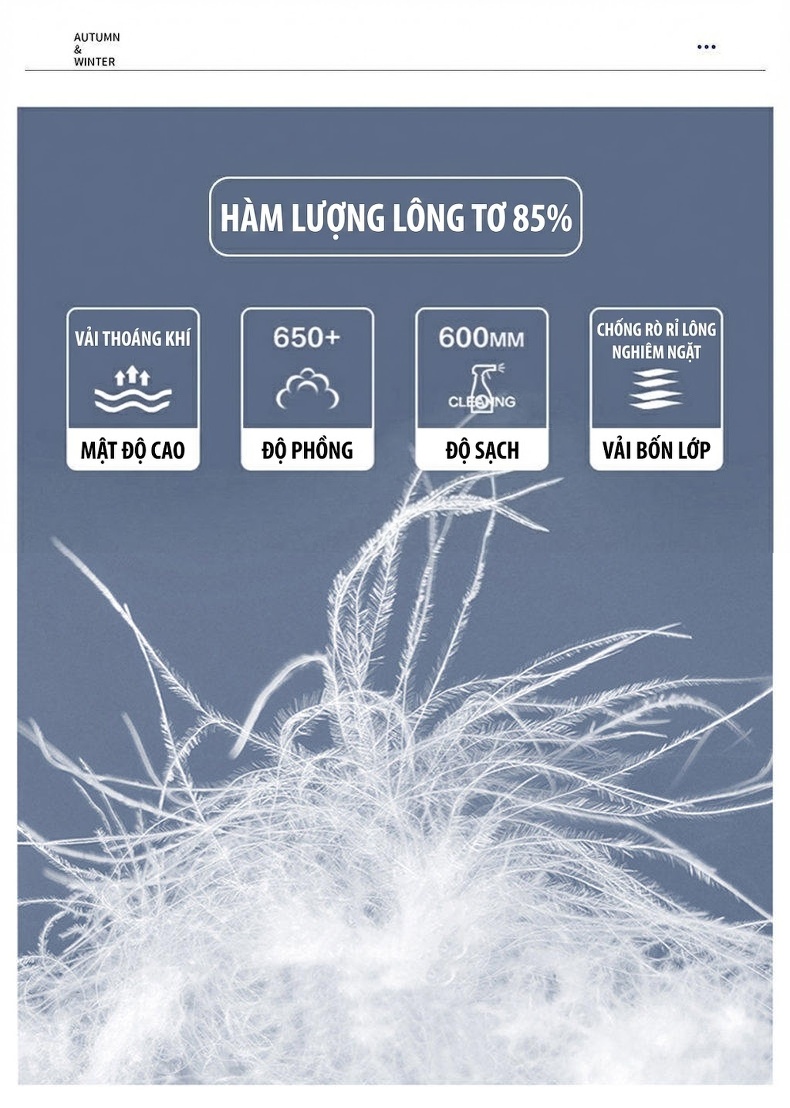Áo Khoác Dạ Nam Hai Mặt Thủ Công Dáng Dài Vừa Cổ Bẻ Lót Lông Vũ Dày Dặn Màu Đen, Xám, Xanh Navy chi tiết 5