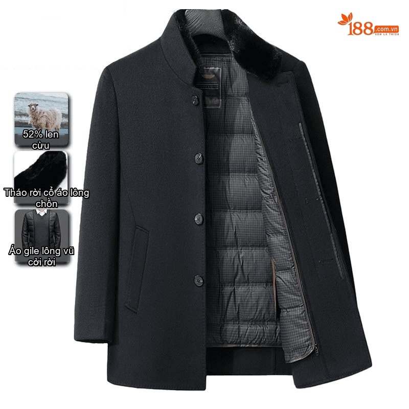 W11509 Màu xanh hải quân [50 len vịt lót]