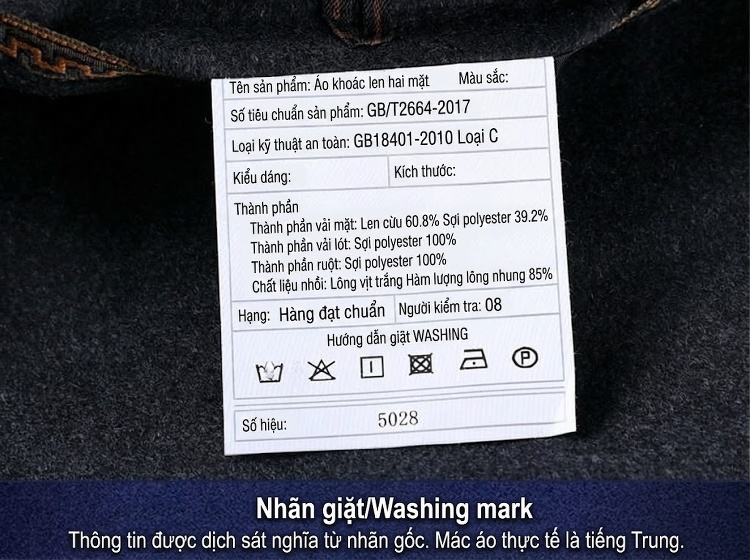 Áo Khoác Dạ Nam Lông Cừu Dày Dặn Có Lớp Lót Lông Vũ Màu Xám, Nâu chi tiết 19