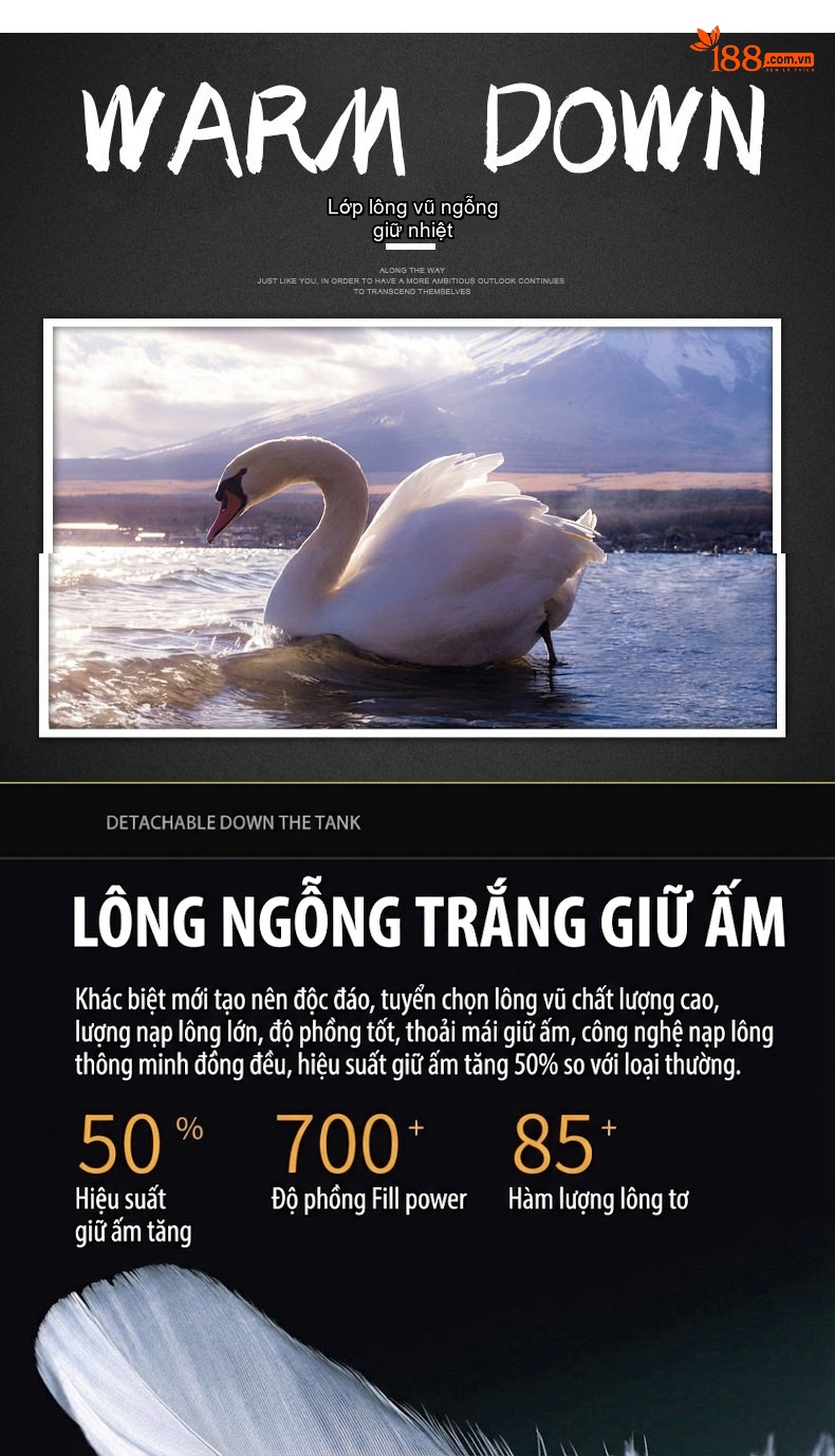 Áo Khoác Dạ Nam Lông Cừu Hai Mặt Dáng Dài Cúc Đôi Lớp Lót Lông Vũ Màu Nâu, Đen chi tiết 4