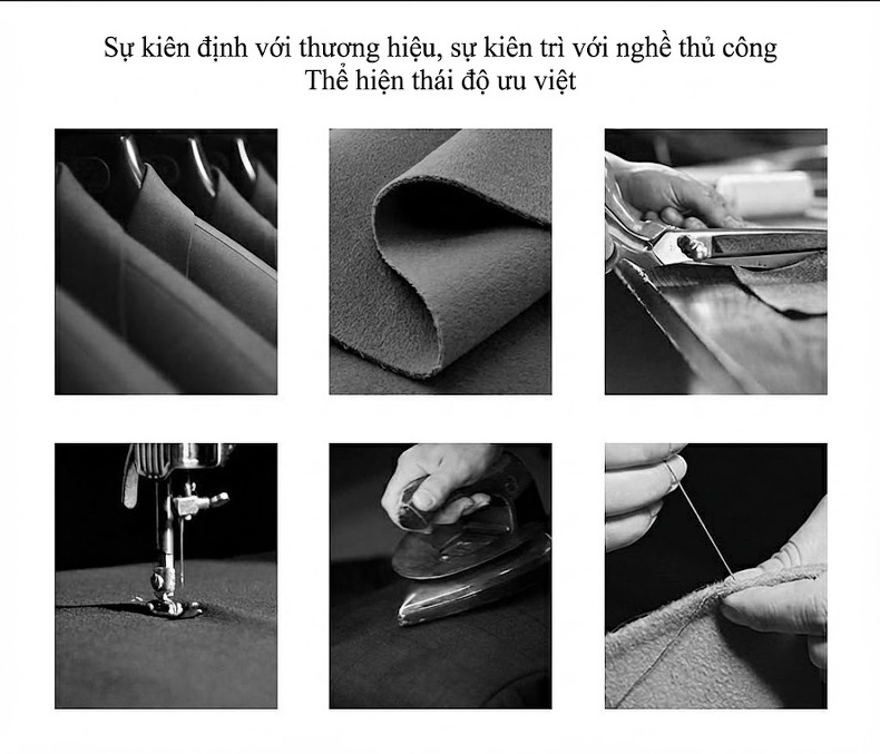 Áo Khoác Dạ Nam Lông Cừu Hai Mặt Không Cần Ủi Cổ Bẻ Màu Đen, Xanh Navy chi tiết 6