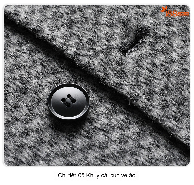 Áo Khoác Dạ Nam Lông Lạc Đà Tencel Dáng Rộng Tay Lỡ Màu Xám chi tiết 25