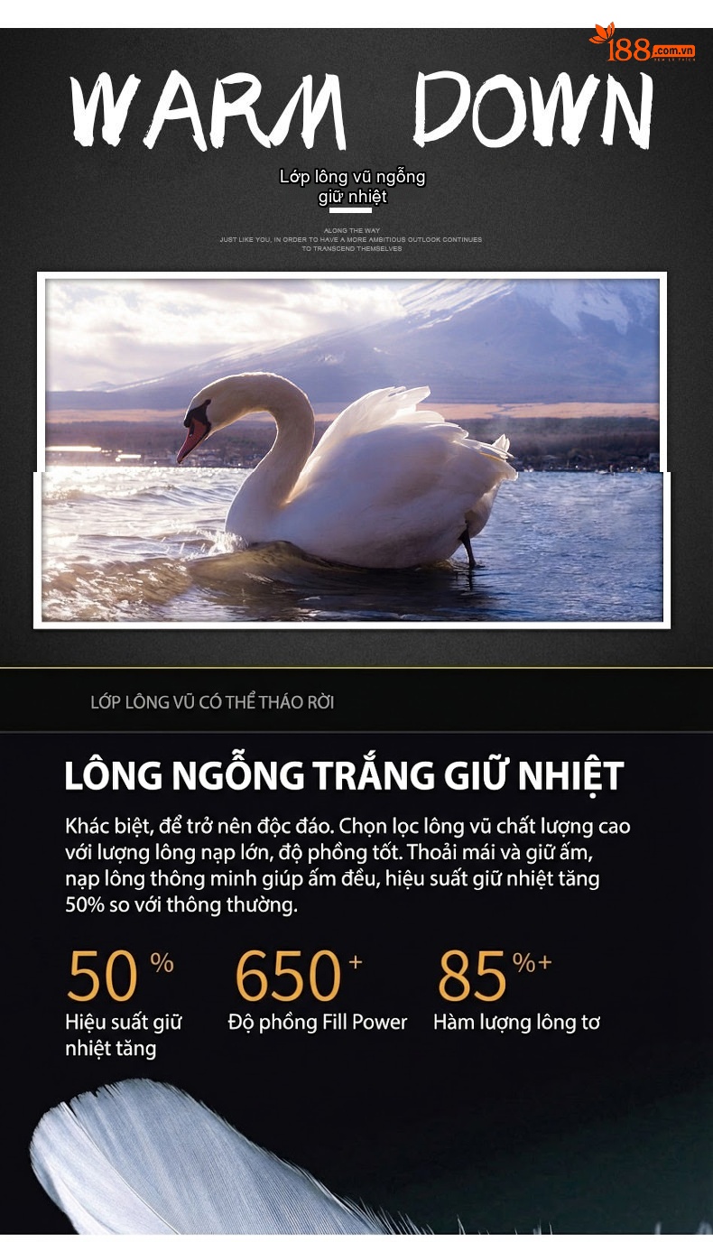 Áo Khoác Dạ Nam Lông Vũ Lót Lông Cừu Hai Hàng Khuy Màu Nâu, Đen chi tiết 7