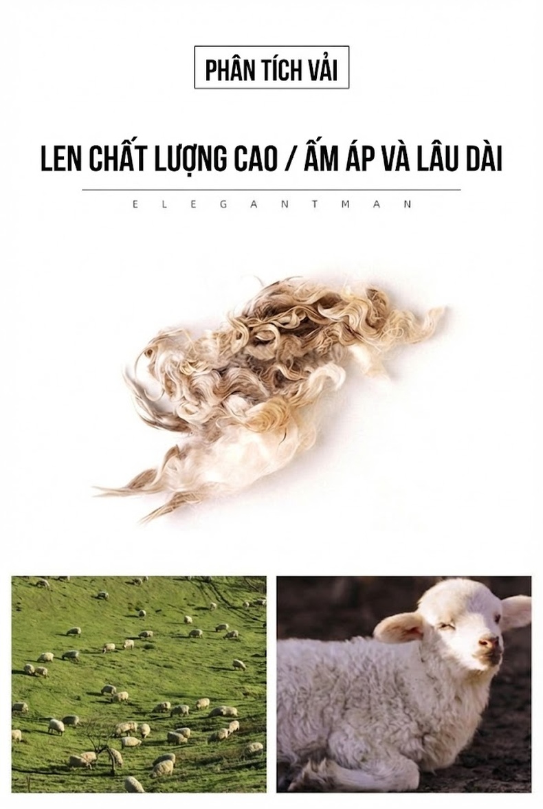 Áo Khoác Dạ Nam Lông Vũ Tháo Rời Dáng Dài Màu Đen chi tiết 6