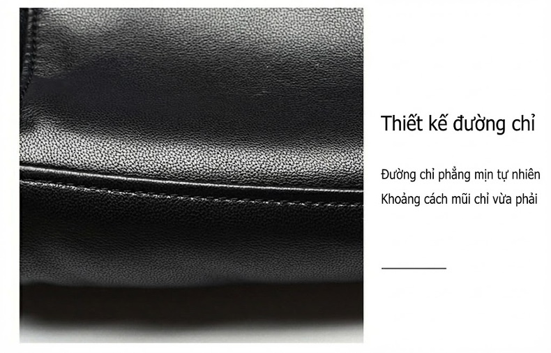 Áo Khoác Da Nam Lót Lông Cổ Trụ Dáng Ôm Màu Đen, Nâu chi tiết 4