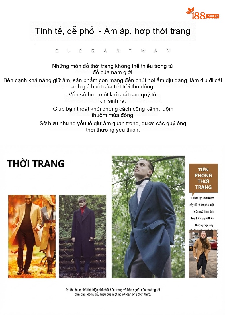 Áo Khoác Dạ Nam Lót Lông Vũ Dáng Dài Màu Đen, Xám chi tiết 7