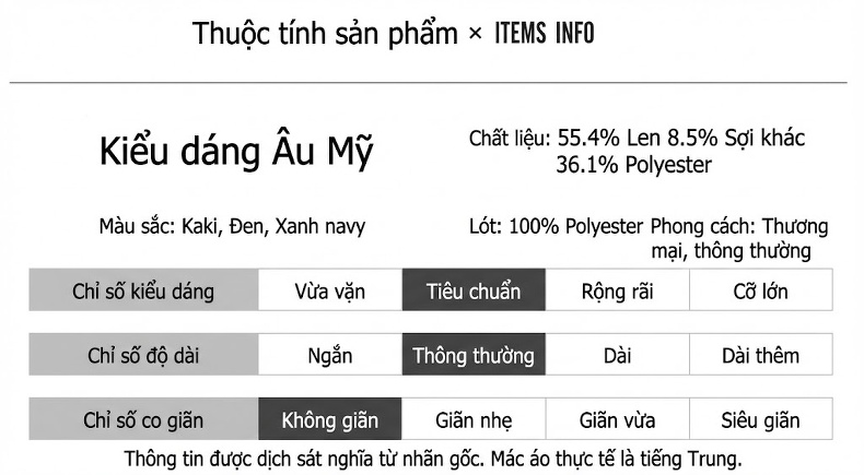 Áo Khoác Dạ Nam Trung Dài Có Khăn Choàng Cổ Tháo Rời Lót Bông Màu Nâu, Đen, Xanh Navy chi tiết 3