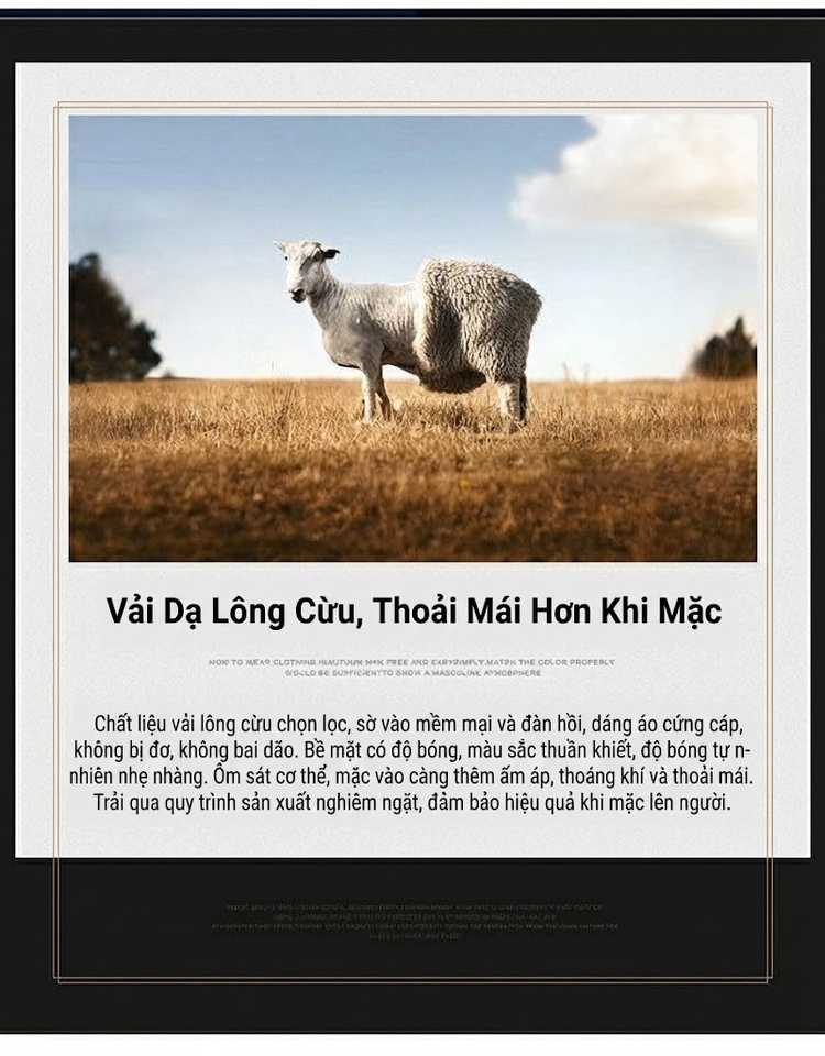 Áo Khoác Dạ Nam Trung Dài Dáng Vest Lót Bông Dày Dặn Màu Xám, Đỏ, Đen chi tiết 3