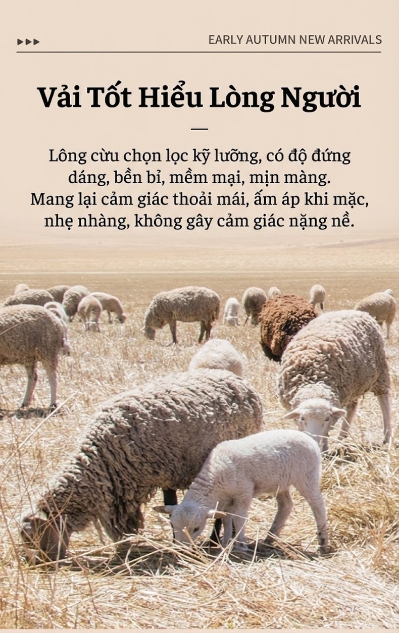 Áo Khoác Dạ Nam Trung Dài Tay Lỡ Hai Hàng Khuy Lót Lông Vũ Màu Nâu, Đen chi tiết 5