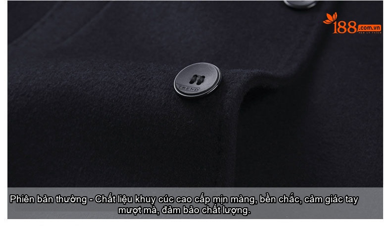 Áo Khoác Dạ Nam Trung Niên Cổ Bẻ Lịch Lãm Chất Liệu Lông Cừu Màu Xanh Navy chi tiết 18