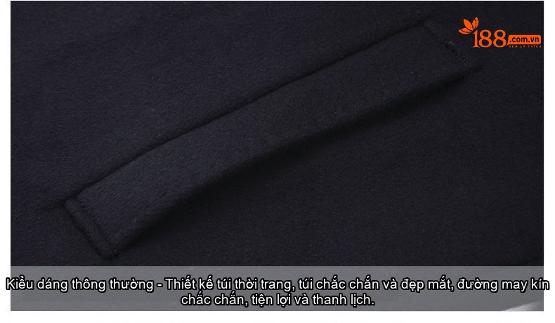 Áo Khoác Dạ Nam Trung Niên Cổ Bẻ Lịch Lãm Chất Liệu Lông Cừu Màu Xanh Navy chi tiết 19