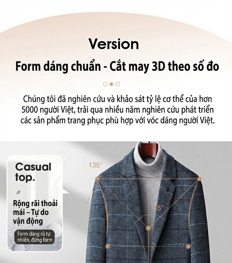 Áo Khoác Dạ Nam Trung Niên Dáng Dài Phong Cách Hàn Quốc Màu Xám, Xanh Dương, Nâu chi tiết 8