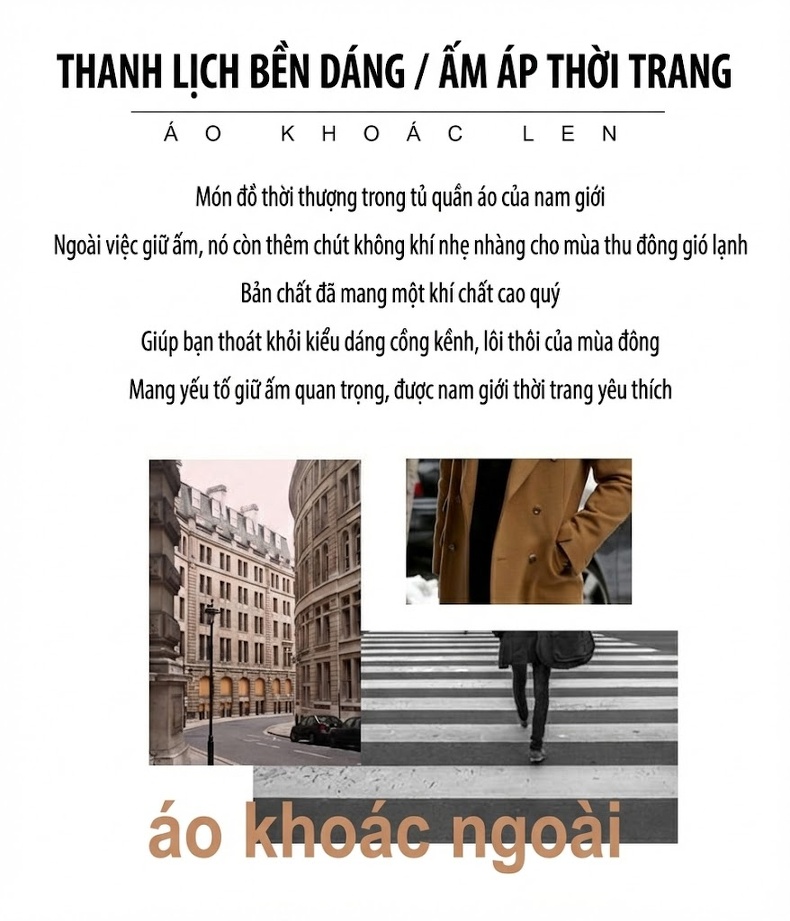 Áo Khoác Dạ Nam Trung Niên Dáng Dài Phong Cách Hàn Quốc Màu Xám, Xanh Dương, Nâu chi tiết 3