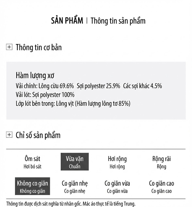 Áo Khoác Dạ Nam Trung Niên Dáng Dài Vừa Lông Cừu Dày Dặn Có Lớp Lót Tháo Rời Màu Nâu, Xám chi tiết 11