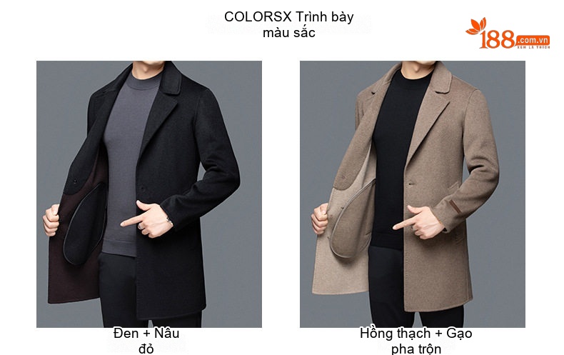 Áo Khoác Dạ Nam Trung Niên Dáng Dài Vừa Vặn Màu Nâu, Đen chi tiết 5
