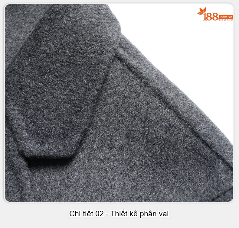 Áo Khoác Dạ Nam Trung Niên Dáng Vest Hai Mặt Màu Xám, Đen, Xanh Navy, Nâu chi tiết 23