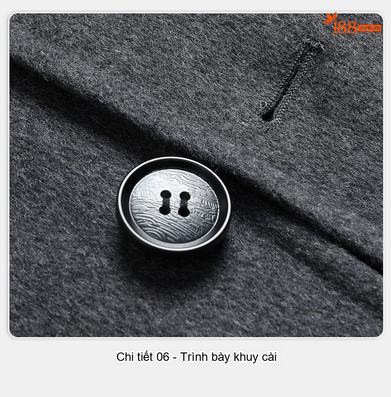 Áo Khoác Dạ Nam Trung Niên Dáng Vest Hai Mặt Màu Xám, Đen, Xanh Navy, Nâu chi tiết 27