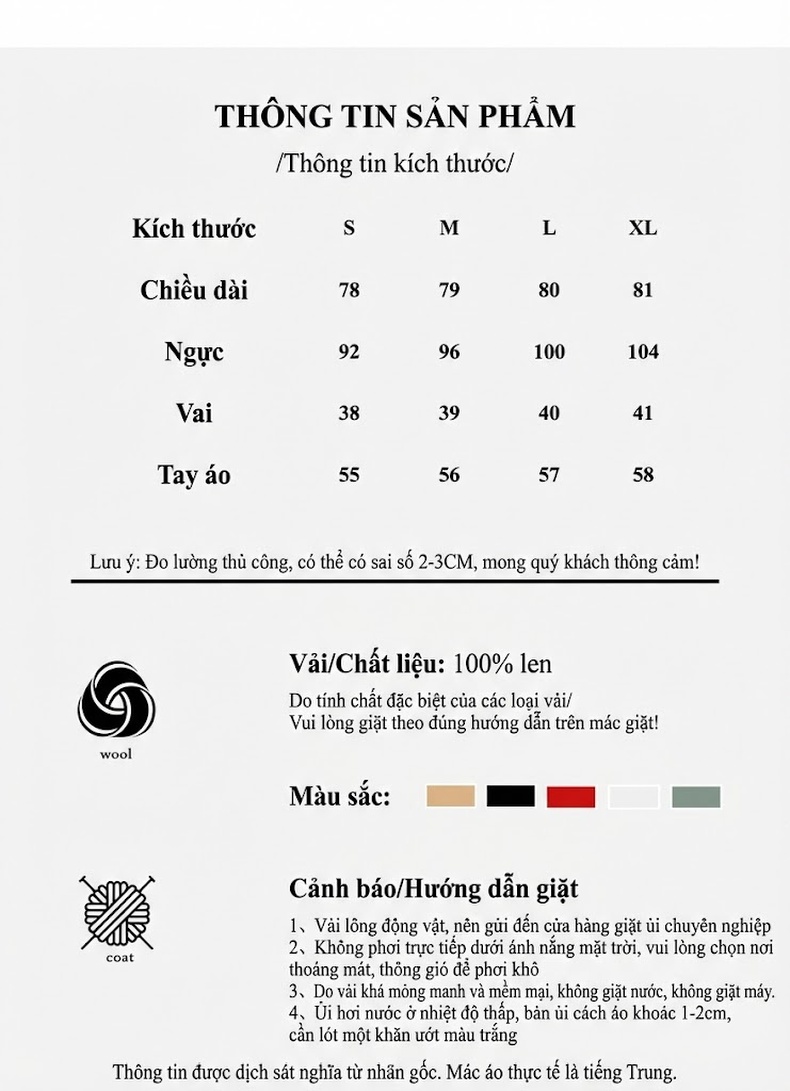 Áo Khoác Dạ Nữ Hai Mặt Dáng Rộng Thu Đông 2025 Màu Đỏ chi tiết 8