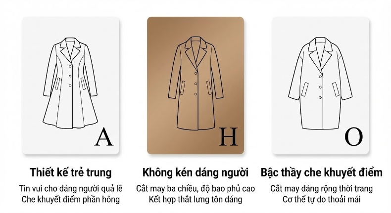 Áo Khoác Dạ Nữ Hai Mặt Lông Cừu Có Mũ Dáng Dài Thắt Đai Phong Cách Thu Đông Màu Nâu, Trắng chi tiết 3