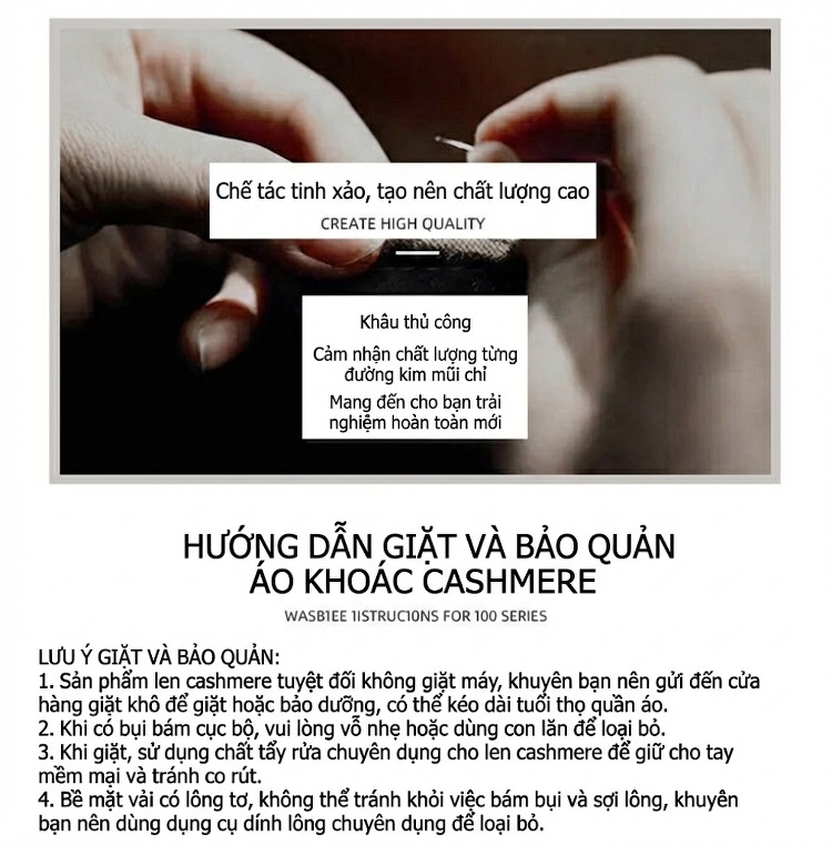 Áo Khoác Dạ Nữ Hai Mặt Lông Cừu Dáng Dài Phong Cách Anh Quốc Màu Đen, Be, Xanh Olive chi tiết 8