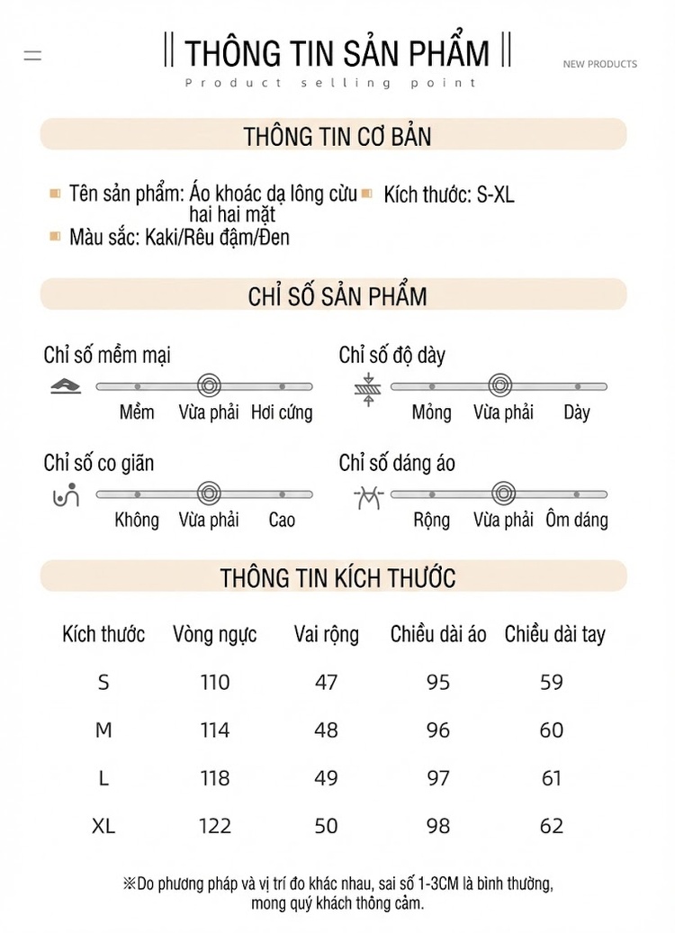 Áo Khoác Dạ Nữ Hai Mặt Lông Cừu Dáng Dài Phong Cách Anh Quốc Màu Đen, Be, Xanh Olive chi tiết 10
