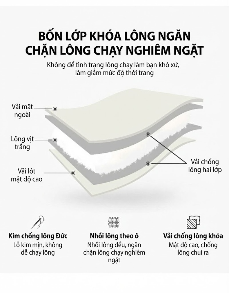 Áo Khoác Dạ Nữ Lót Lông Vũ Ngắn Dáng Ôm Mùa Đông Màu Hồng, Be chi tiết 5