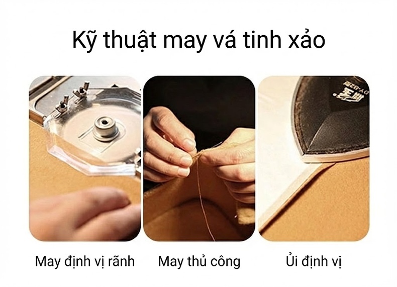Áo Khoác Da PU Nữ Cổ Lông Dày Dặn Kiểu Bomber Màu Đen, Nâu, Đỏ chi tiết 2